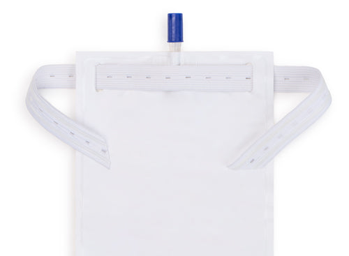 Cintas con gemelos para sujeción de bolsa recogida de orina pierna