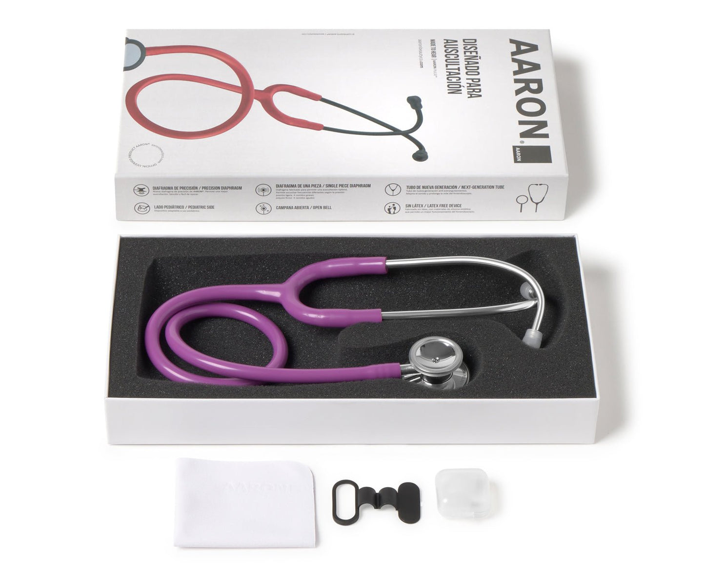 Fonendoscopio doble campana AARON® Pulse® (Lavanda Spring) - AARON