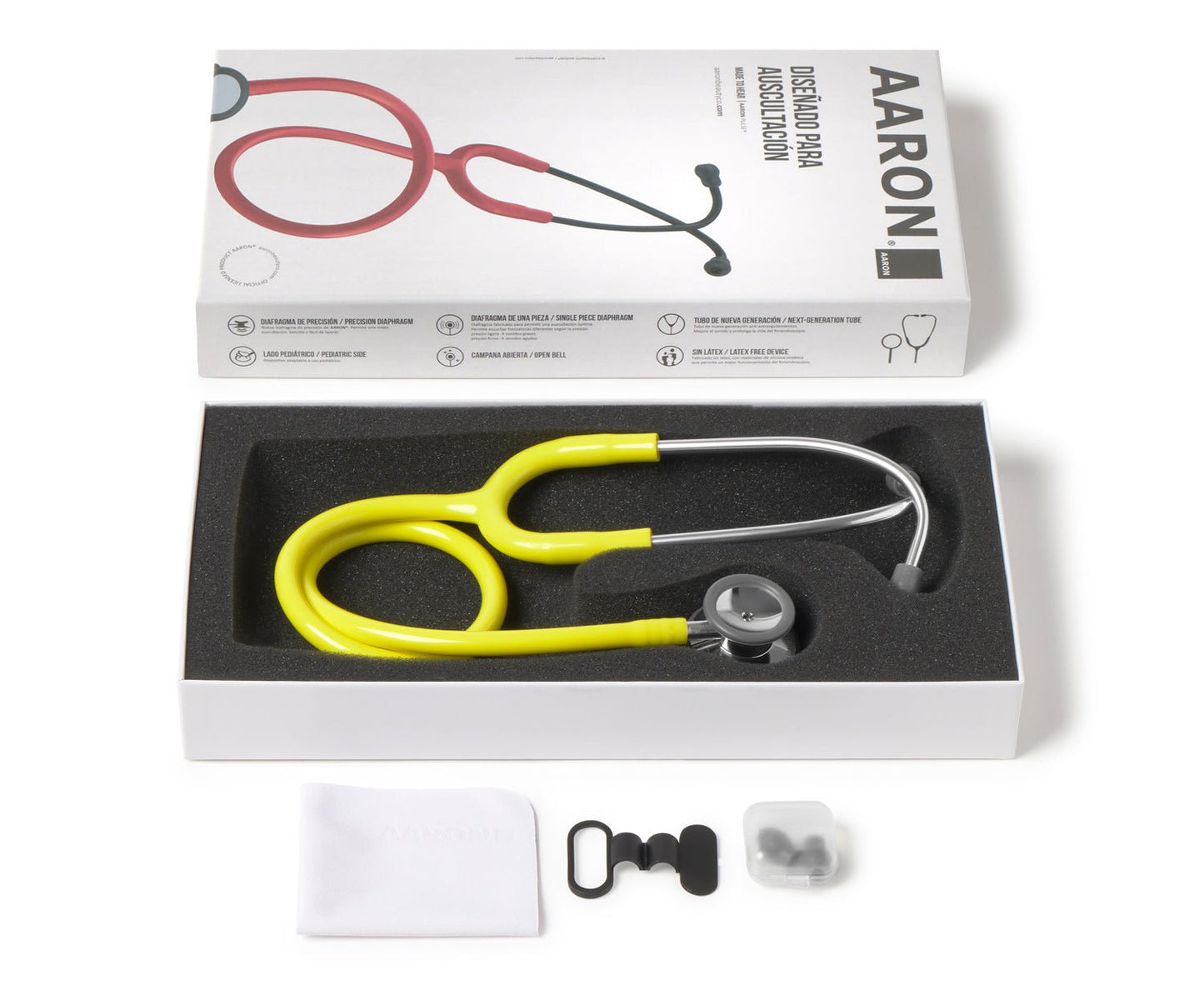 Fonendoscopio doble campana AARON® Pulse® (Lemon Lime) - AARON