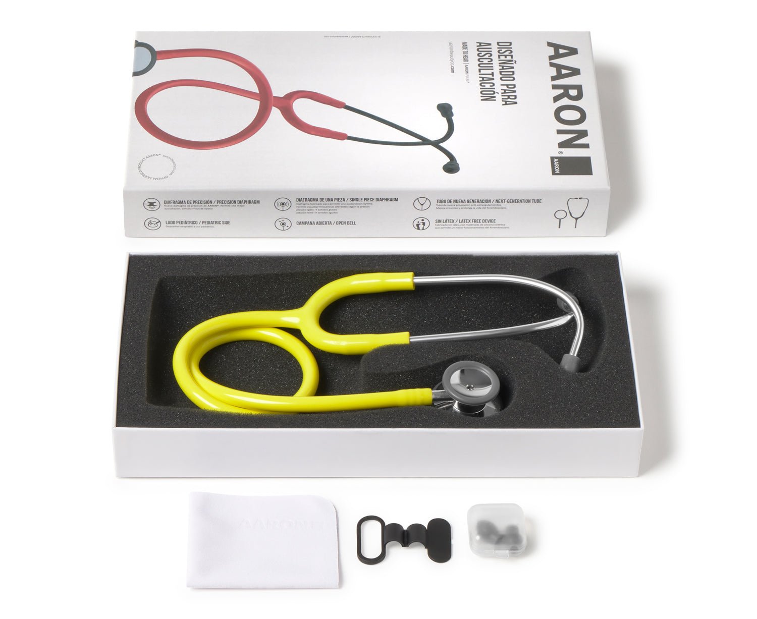 Fonendoscopio doble campana AARON® Pulse® (Lemon Lime) - AARON
