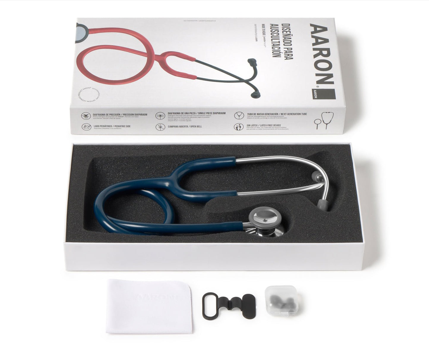 Fonendoscopio doble campana AARON® Pulse® (Navy Blue) - AARON
